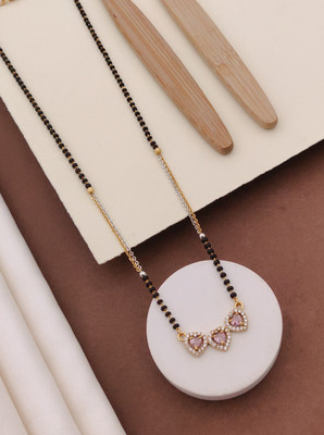 Rizvya 3 Heart Mangalsutra Brass Mangalsutra