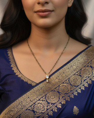 Diyaana Diyaana Creation Eternal Round Shaped Pendant with Chain Mangalsutra. Alloy Mangalsutra