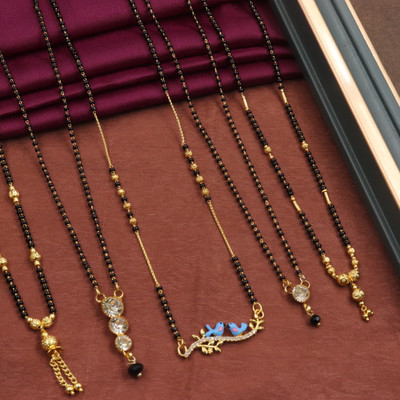 H R SALES IMITATION BAZAAR NEW FANCY MANGALSUTRA COMBO FOR WOMENS Alloy Mangalsutra