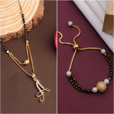 CHOPDA BUSSINESS HUB Alloy Gold Jewellery Set(Pack of 2)
