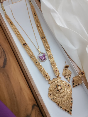 parient. Brass Gold-plated Gold Jewellery Set(Pack of 1)