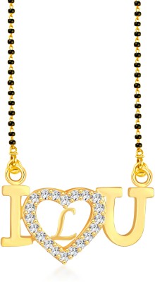 IGA COLLECTION Traditional Excellent Finished L Letter Artificial Diamond Mangalsutra For Women Alloy Mangalsutra