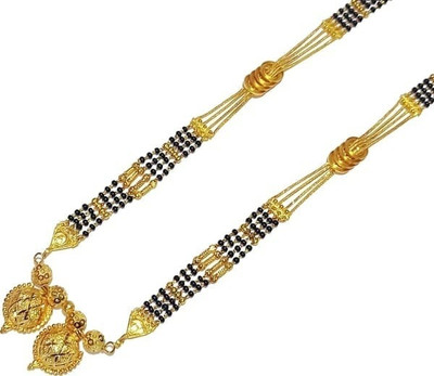 RRCREATIONS Traditional Wati Mangalsutra 36 Inch | Gold Plated Chain for Women & Girls Brass Mangalsutra