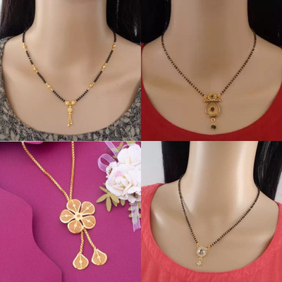 Dency Designer Alloy Mangalsutra Tanmaniya For Women and Girls Alloy Mangalsutra