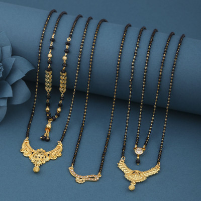 BELLADOR combo of 5 Brass Mangalsutra