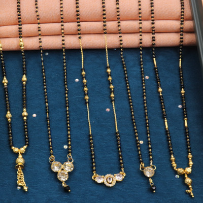 H R SALES IMITATION BAZAAR NEW FANCY MANGALSUTRA COMBO FOR WOMENS Alloy Mangalsutra