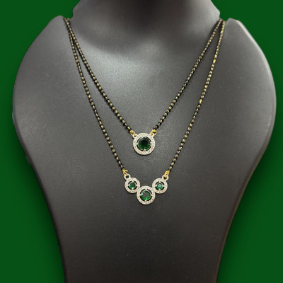 Charms Captivating One Stone Diamond Mangalsutra Alloy Mangalsutra