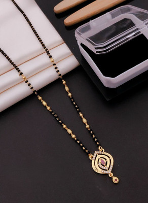 SHIVAY FASHION HUB Khodalkrua Jewellery New designer Gold plated Mangalsutra Alloy Mangalsutra
