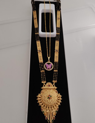 Rohit Fashion Modern Gold Plated Mangalsutra And Pendant Set For Everyday Elegance Brass Mangalsutra