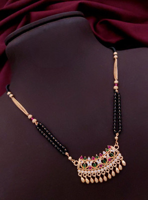 SHIVAY FASHION HUB Khodalkrua Jewellery New designer Gold plated Mangalsutra Alloy Mangalsutra