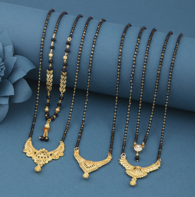BELLADOR combo of 5 Brass Mangalsutra