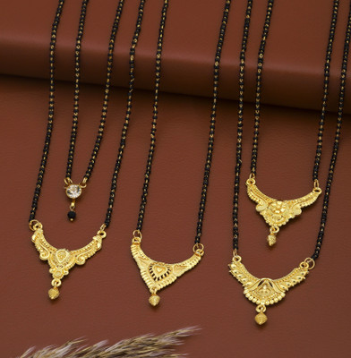 VEMISTHI mangalsutra for women Brass, Crystal Mangalsutra
