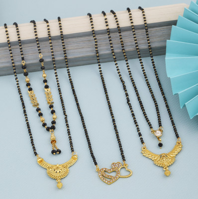 VEMISTHI mangalsutra for women Brass, Crystal Mangalsutra