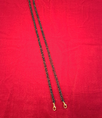 Swaroop Designer 30 Inch Long Double Line Mangalsutra Chain Only with Chnageable Huk Copper Mangalsutra
