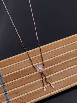 JETWAL Latest and Trending Design Rose Gold Plated Mangalsutra Brass Mangalsutra