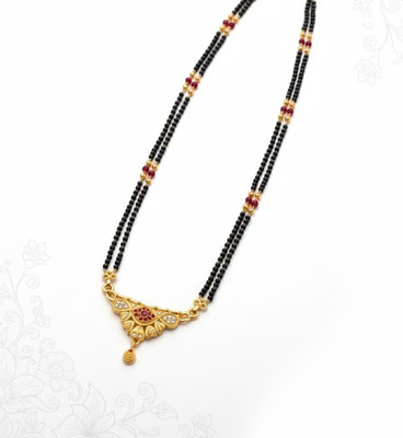 khushi enterprise Gold Plated Mangalsutra Brass Mangalsutra