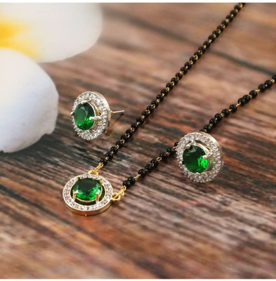 Opus Gems Alloy Gold-plated Black Jewellery Set(Pack of 3)