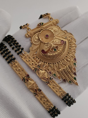 ALISHA EXPO EVORA JEWEL GOLD PLATED MANGALSUTRA Brass Mangalsutra