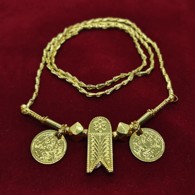 Renus Fashion Tree_Flower_Thaliset_Godhumachain Copper Mangalsutra