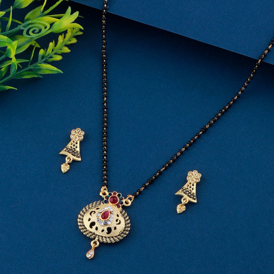 NM CREATION Alloy Gold-plated Gold Jewellery Set(Pack of 1)