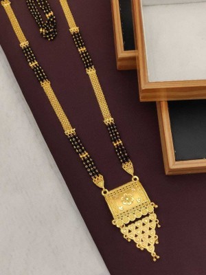 SHIVAY FASHION HUB Khodalkrua Jewellery New stylish Matte Polished designer Gold plated Mangalsutra Alloy Mangalsutra
