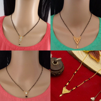 RAMDEV ART FASHION JEWELLERY Alloy Gold-plated Gold Jewellery Set(Pack of 4)