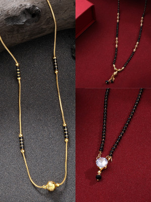 NVR Artificial Stones and Beads Brass Mangalsutra