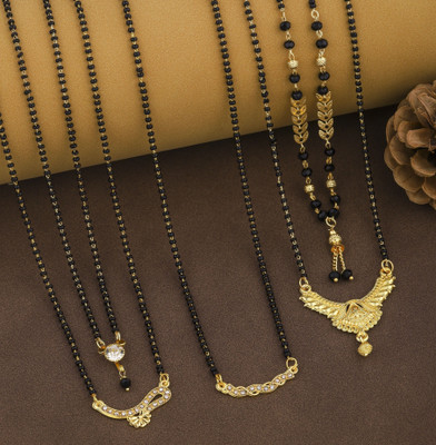 VEMISHTI Brass, Crystal Mangalsutra