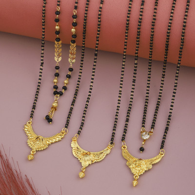 VEMISHTI American Diamond Short Mangalsutra For Women Brass, Crystal Mangalsutra