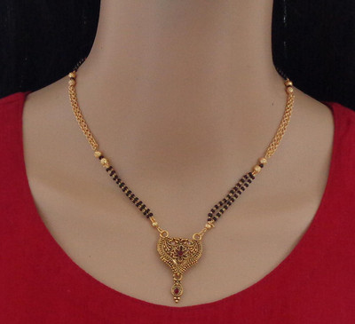 Jewelocity Designer and Stylish Gold Plated Mangalsutra For Women and Girls Brass Mangalsutra