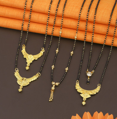 VEMISHTI Gold Mangalsutra For women Stylish Brass Mangalsutra Brass Mangalsutra