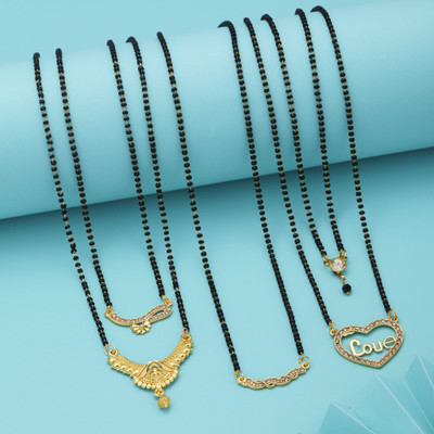 VEMISTHI mangalsutra for women Brass, Crystal Mangalsutra
