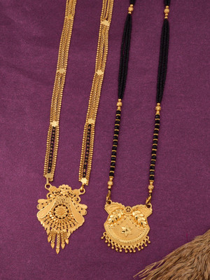 jizshou Brass Gold-plated Gold Jewellery Set(Pack of 2)
