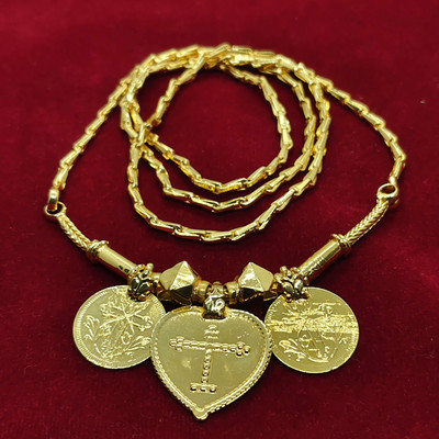 Renus Fashion HeartChristian_Thaliset_Godhumachain Copper Mangalsutra