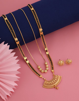 Vraj india Brass, Copper Gold-plated Gold Jewellery Set(Pack of 1)