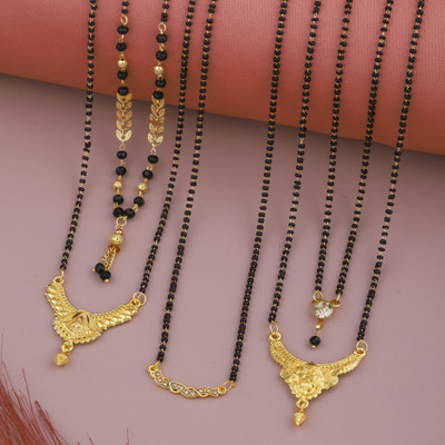 VEMISHTI Gold Mangalsutra For women Stylish Brass Mangalsutra Brass Mangalsutra
