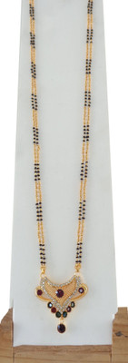 Jewelocity Stylish and Trendy Brass Gold Plated Mangalsutra For Women and Girls Copper, Alloy, Metal Mangalsutra