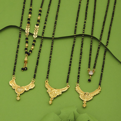 VEMISTHI Brass, Crystal Mangalsutra