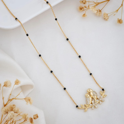 jiyajewels pink daimond mangalsutra Brass Mangalsutra