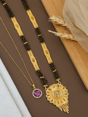 Rohit Fashion Modern Mangalsutra Traditional Mangalsutra Collection With Butterfly Pendant Set Brass Mangalsutra