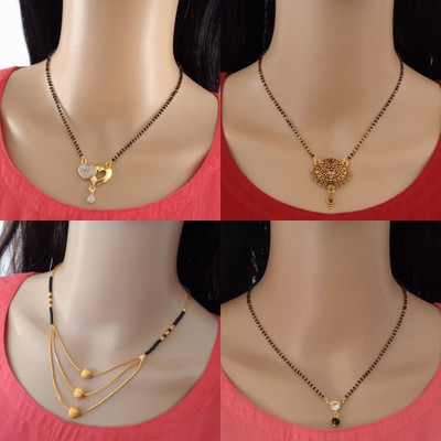 Dency Alloy Gold-plated Gold Jewellery Set(Pack of 4)