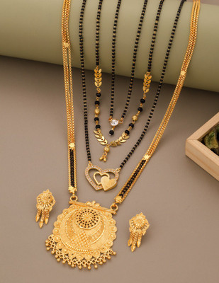 bulsenk Alloy Gold-plated Gold Jewellery Set(Pack of 4)