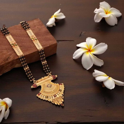 RAACZION Best 1 Gram Gold Mangalsutra Brass Mangalsutra