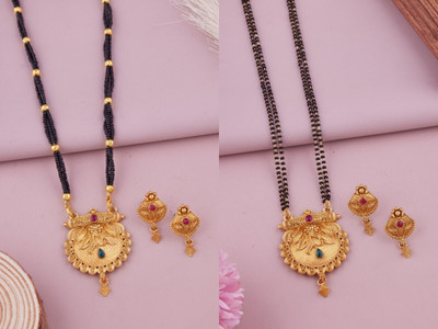 Enpong Alloy Gold-plated Gold Jewellery Set(Pack of 2)