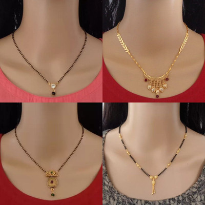 RAMDEV ART FASHION JEWELLERY Daily wear Alloy Gold Plated Mangalsutra For Women and Girls Alloy Mangalsutra