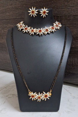AGASTYA CREATIONS Parijatk mangalsutra jewellry Copper, Mother of Pearl Mangalsutra