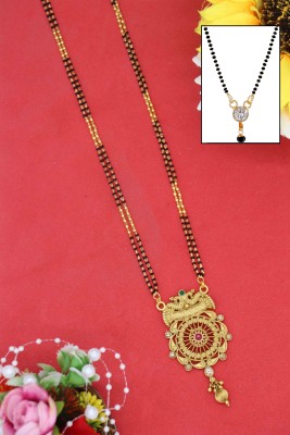 CLONEO Gold Plated 24 Inch Mangalsutra with Diamond Pendant 18 Inch Mangalsutra Combo Alloy Mangalsutra