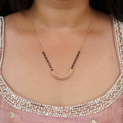MAME CREATION Traditional Gold Plated AD Diamond Mangalsutra for Women Alloy Mangalsutra