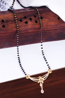MEENAZ gold mangalsutra Brass, Copper, Metal, Crystal, Stone Mangalsutra