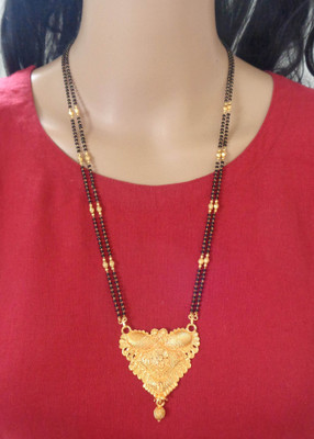 Jewelocity Designer and Stylish Gold Plated Mangalsutra For Women and Girls Brass Mangalsutra
